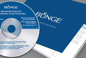 Manual del sistema de identidad corporativa de Bunge. Diseño corporativo, branding, manuales de identidad corporativa, logotipos, marcas.