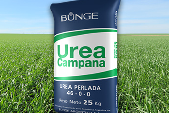 Diseño envase e ilustración 3D. Bolsa fertilizantes Urea Campana. Envases en general, bolsas, etiquetas