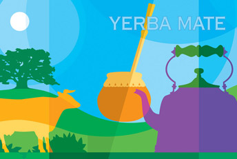 Diseño envase e ilustración vectorial para yerbera. Petrobras Energía. Envases en general, bolsas, etiquetas