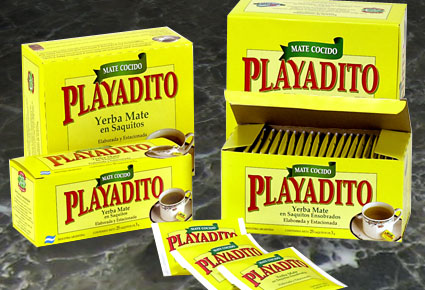 Diseño y desarrollo de packaging Yerba Playadito en saquitos. Envases en general, bolsas, etiquetas
