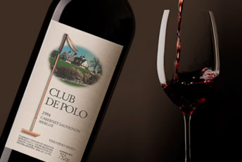 Etiqueta Vino Club de Polo. Envases en general, bolsas, etiquetas