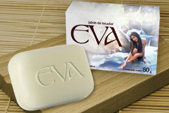 Envase jabón Eva. Envases en general, bolsas, etiquetas