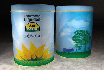Yerbera SolMIX de Bunge. Merchandising. Envases en general, bolsas, etiquetas