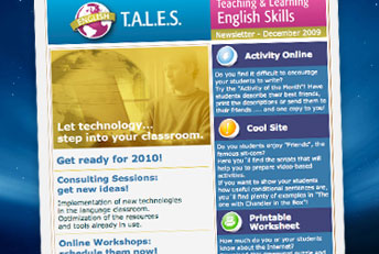 eNews T.A.L.E.S. Desarrollado en HTML. 